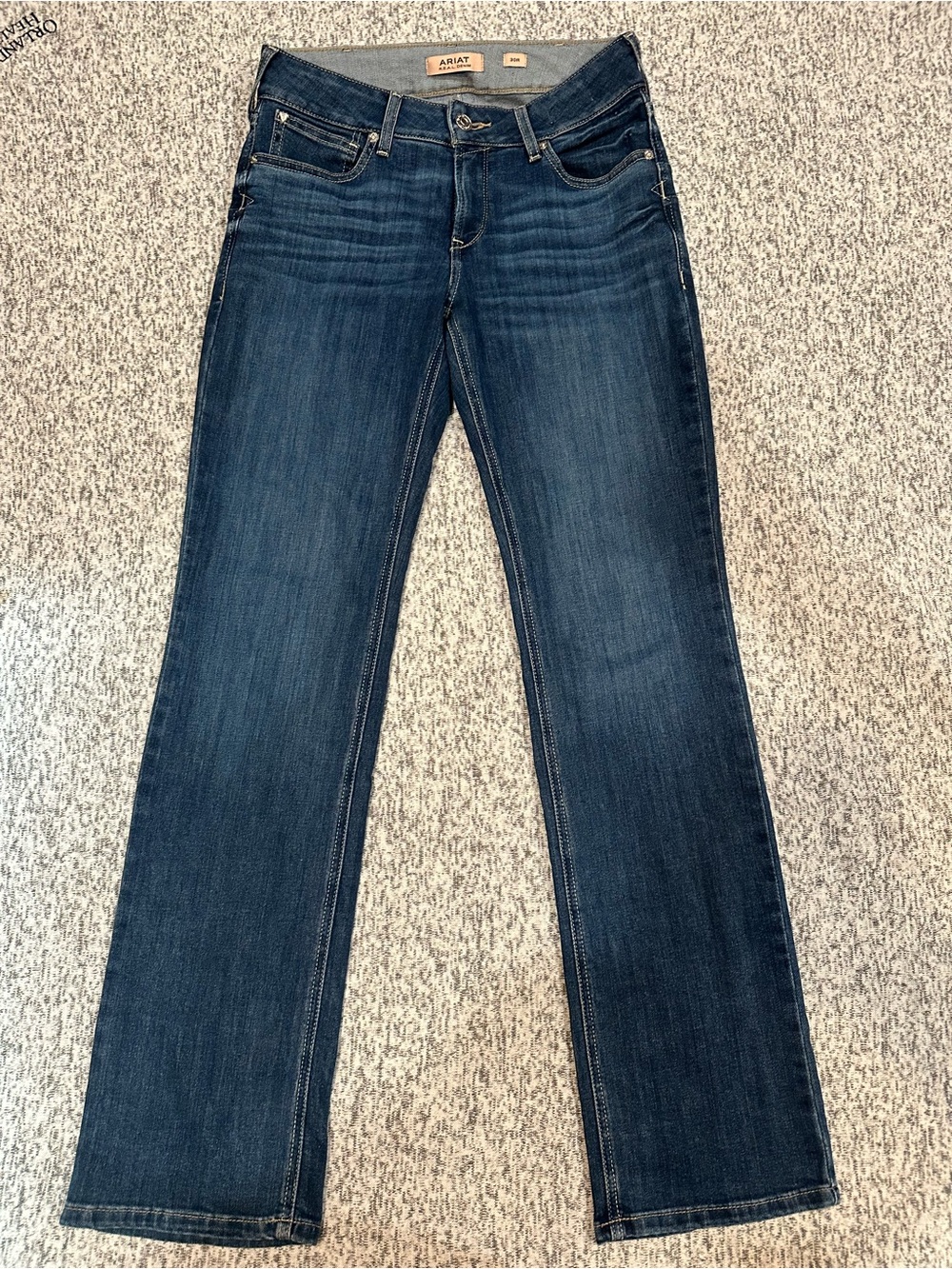 Ladies Ariat Mackenzie Straight Leg Jeans - Blue Perfect Rise Sz 30R